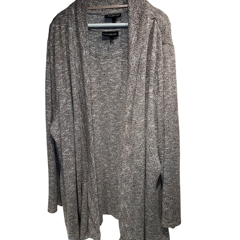 lane bryant cardigan Set 26/28 Pink With Silver Glittery Long Sleeve
